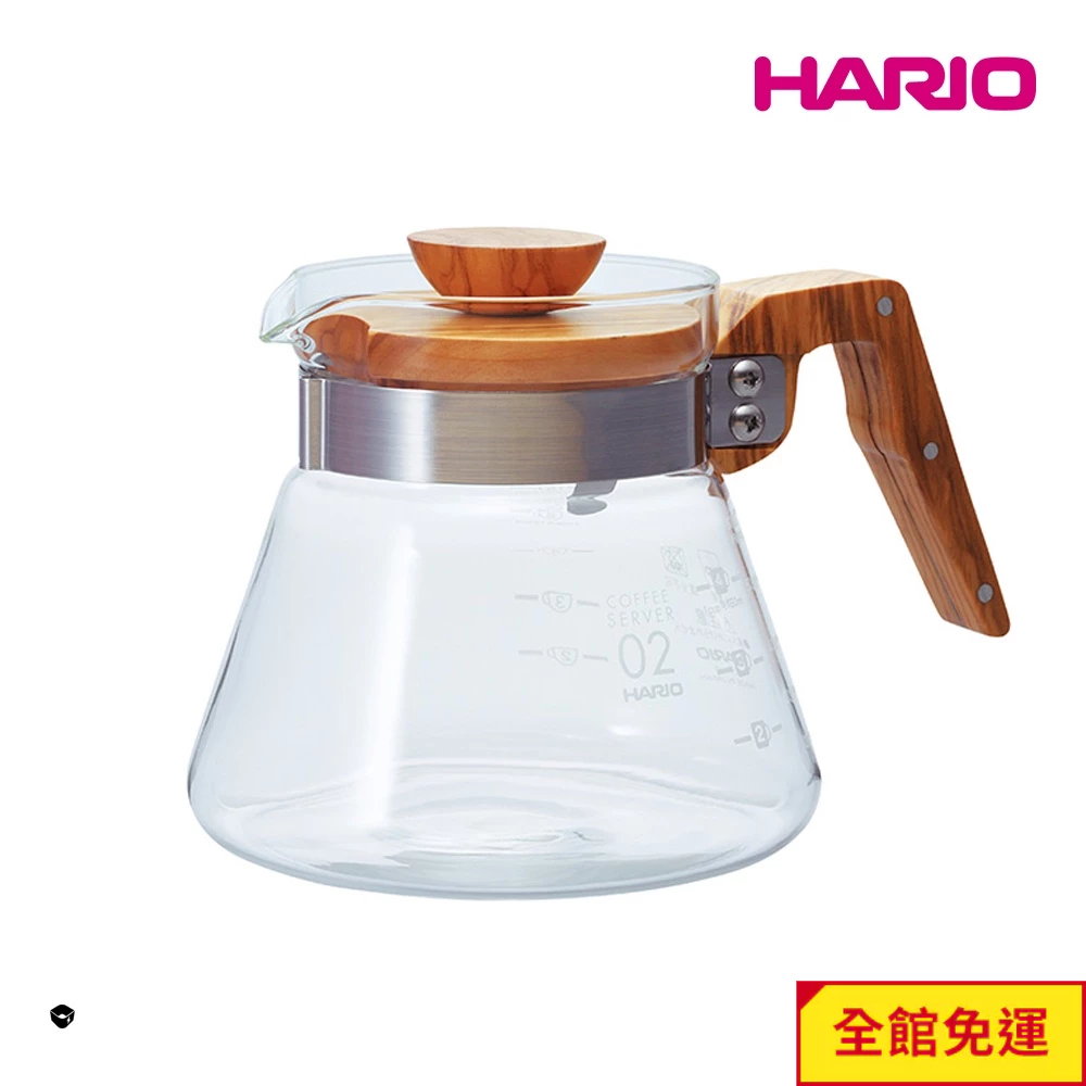 HARIO V60橄欖木02好握咖啡壺600ml [VCWN-60-OV] 閃物咖啡