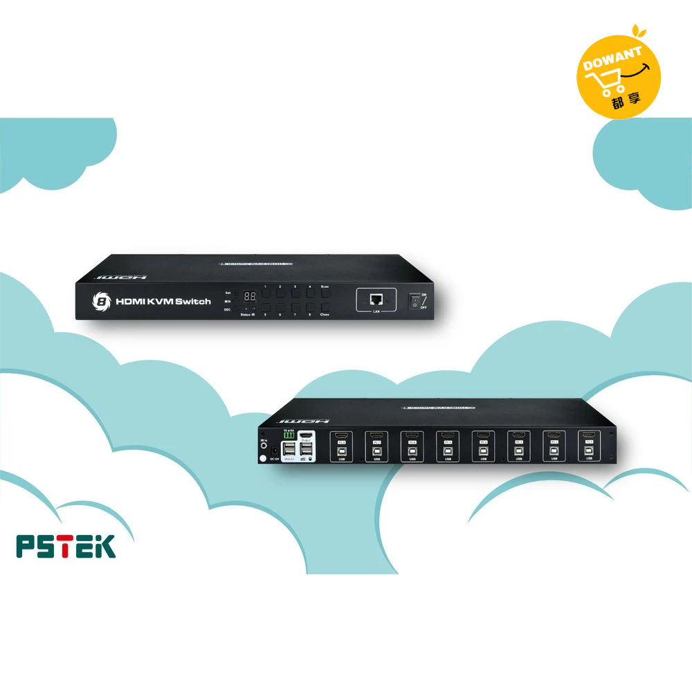PSTEK CD-108H-TE 4K2K HDMI+鍵盤滑鼠8埠切換器☝DOWANT☝含稅開發票