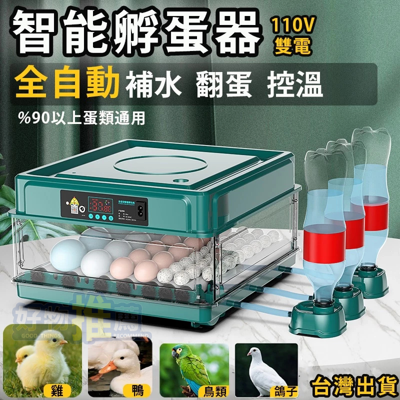 免運 台灣24H出貨 孵蛋機110V 全自動智能孵蛋器 孵化器 自動翻蛋 自動補水 小雞孵化機 孵化箱 雞鴨鵝鴿子孵化器