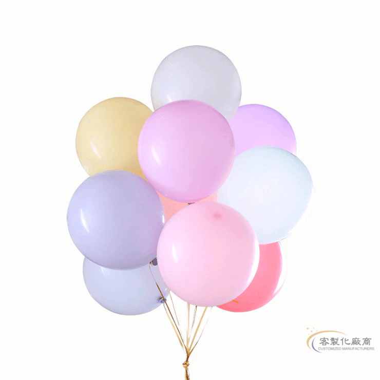 【全場客製化】 12寸馬卡龍氣球客製廣告印字飄空彩色瑪卡龍裝飾拱門乳膠汽球防爆