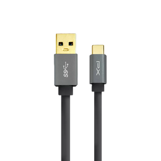 PX大通 UAC3-0.6B【0.6m】USB 3.1 GEN1 TYPE-C to A 超高速充電傳輸線-黑色