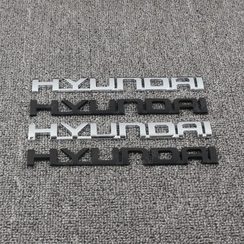 歐路德·適用於現代HYUNDAI連體字母車貼Logo 金屬車標誌 後標側標改裝 ELANTRA SONATA TUCSO