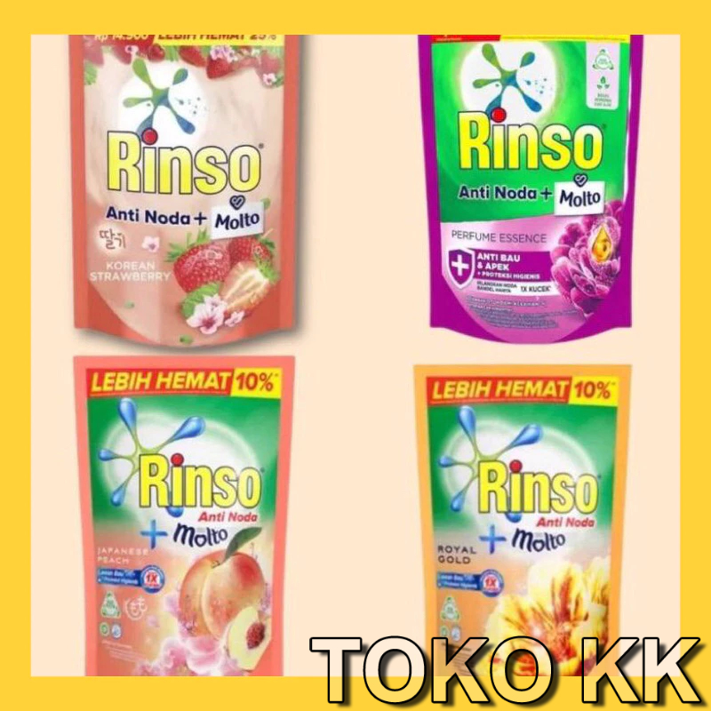 Rinso Molto Cair Anti Noda Sabun Cuci Baju Detergent KG23