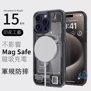 Spigen 軍規防摔殼 磁吸殼 適用於IPhone 15 Pro Max 11 12 13 14plus 科技感保護殼