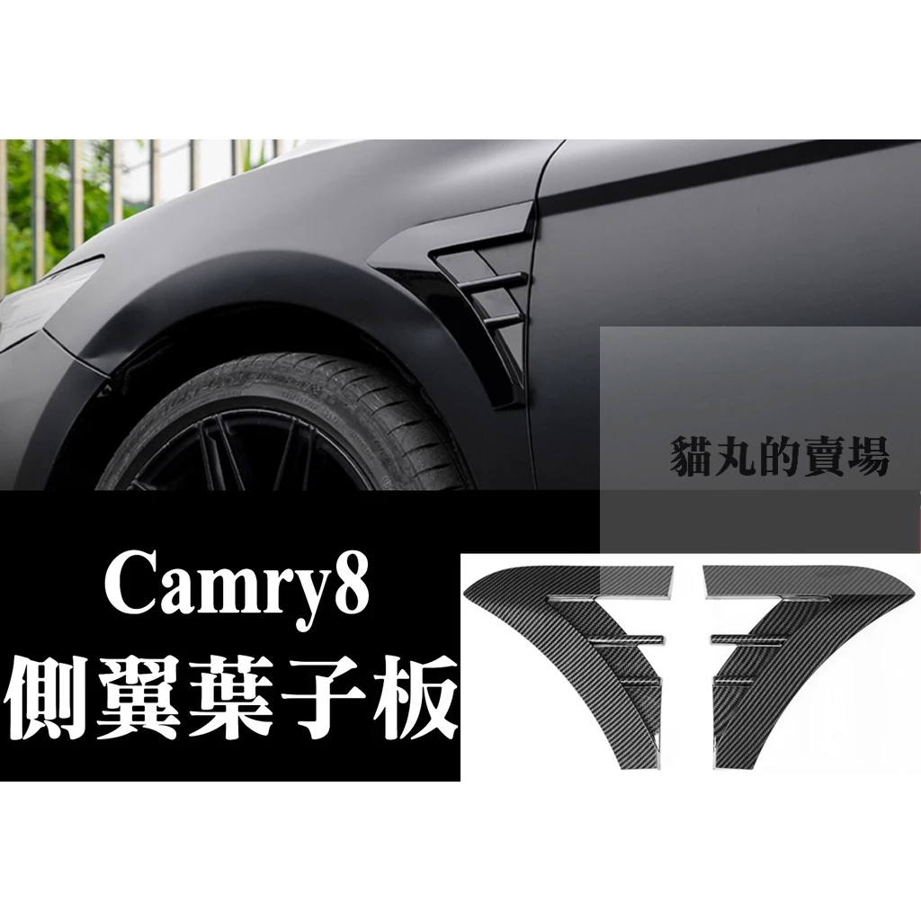 camry8 camry 八代 葉子板飾條 車身飾條 葉子板貼 葉子板 卡夢 碳纖 亮黑 鋼琴烤漆