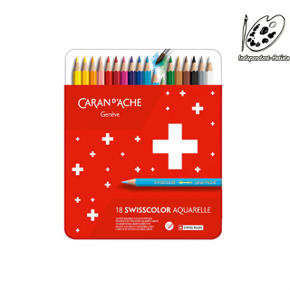 瑞士 CARAN D'ACHE 卡達 SWISSCOLOR 水性色鉛筆 18 色 / 1285.718