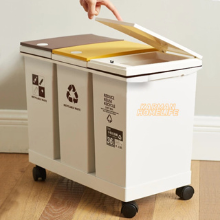 垃圾分類垃圾桶家用帶蓋客廳大號廚房專用幹濕分離垃圾桶