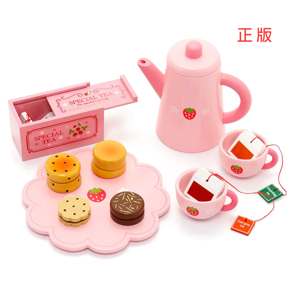 日本Mother Garden-木製家家酒玩具第一品牌 下午茶-英式紅茶 貴婦的下午茶時光 大吉嶺紅茶 伯爵紅茶 藍莓