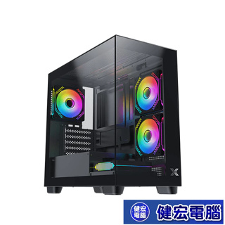 Xigmatek富鈞 Endorphin S ARGB 附4顆稜鏡風扇 M-ATX 海景房機殼