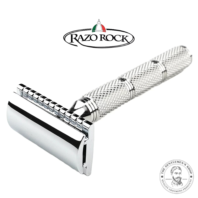 [現貨] 義大利進口 RazoRock Mentor 封閉式梳子安全 刮鬍刀 傳統刮鬍 +5 Derby 刀片