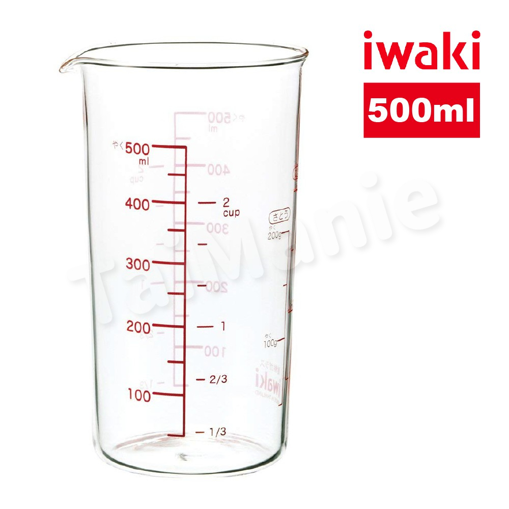 iwaki 日本耐熱抗菌玻璃量杯-500ml