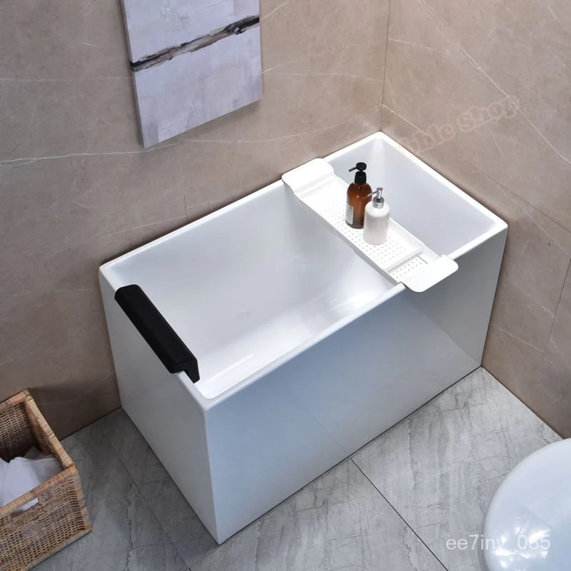 Bubble Shop🫧浴缸 小浴缸 壓剋力浴缸 日式深泡亞剋力獨立一體式可移動坐式超迷你方形浴缸 傢用小戶型