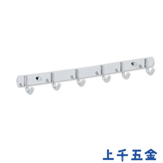 掛勾 免釘304不銹鋼拋鏡面掛勾 1003D 勾6勾 附免釘膠(12g)+輔助貼&螺絲 免鑽 雙安裝 1003D
