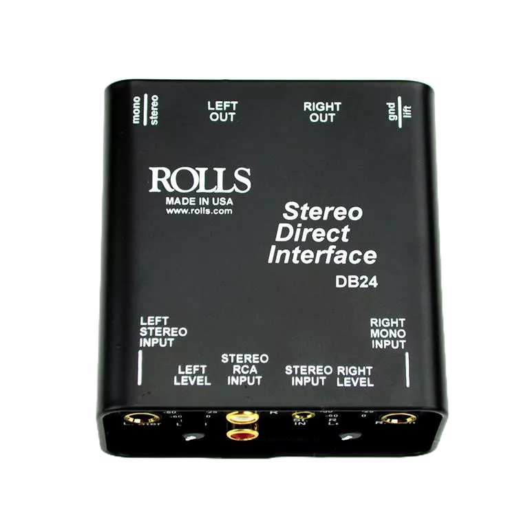 ROLLS DB24 Stereo DI 立體非平衡訊號轉XLR平衡BOX美國製造【音響世界】