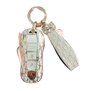 新品適用保時捷鑰匙殼卡宴macan鑰匙套帕拉梅拉panamera車鑰匙包911扣網紅款