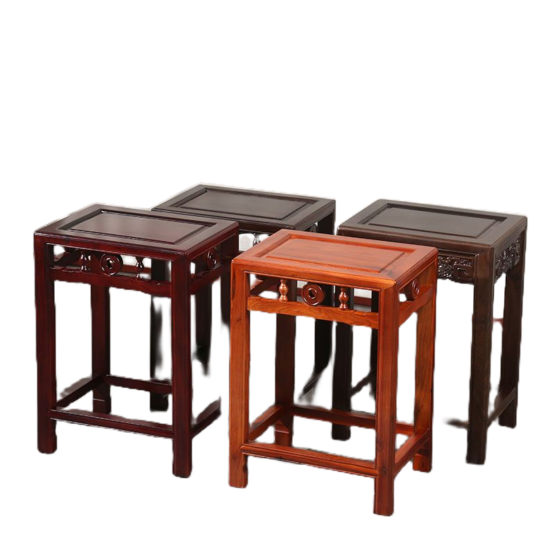 特價豐進黑檀木凳子非洲酸枝木銅錢板凳排骨凳四方矮凳實木紅木餐桌凳限定