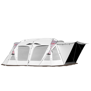 OutdoorBase 彩繪天空4D Lite 歡樂別墅帳篷OB-23519 一房一廳 可掛2個內帳《台南悠活運動家》