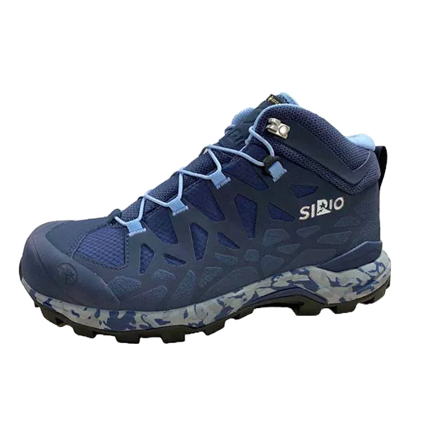 SIRIO PF156IN水藍色 日本3E+寬楦MEGAGRIP大底 女GoreTex 中筒防水登山鞋《台南悠活運動家》