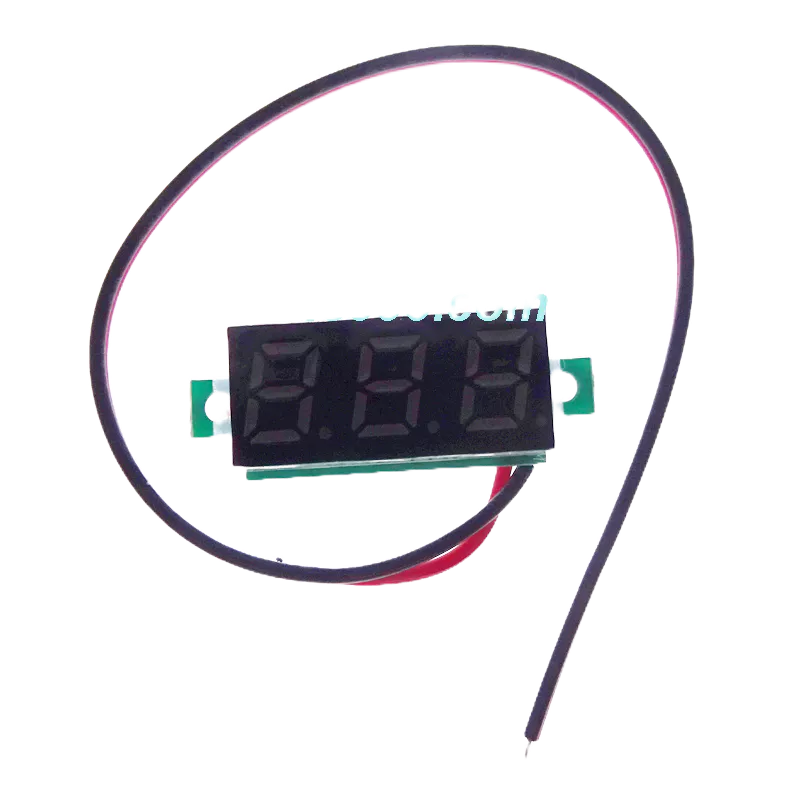 0.28吋 2線 直流電壓表綠光 測量範圍2.5~30V適合鉛酸電池 18650鋰電池,磷酸鋰鐵電池等 測量電池容量