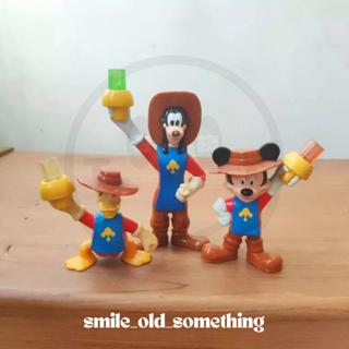 【微笑老物店】整組賣 米奇三劍客 迪士尼玩具 米奇玩具 米奇收藏 高飛玩具 高飛收藏 唐老鴨玩具 唐老鴨聯名 絕版玩具