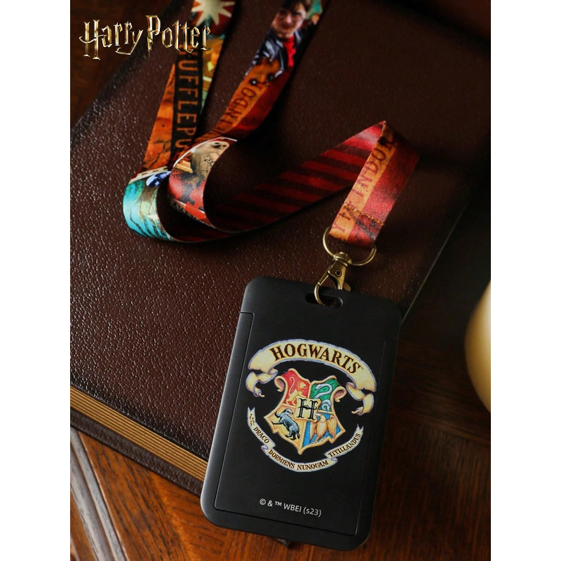 【阿柴選物店】全新現貨 正版授權 哈利波特Harry Potter 霍格華茲黑色識別證件套附掛繩