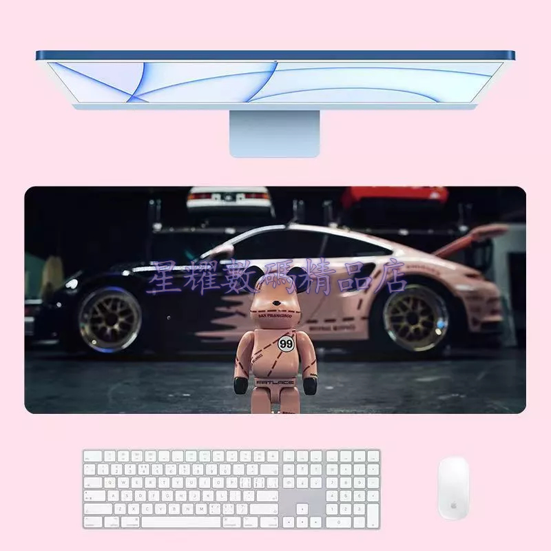 【台灣出貨】積木熊創意滑鼠墊軟墊 電腦桌墊 鍵盤滑鼠墊軟墊 滑鼠墊滑 辦公桌墊 鍵盤墊 遊戲墊 電競滑鼠墊 生日禮物