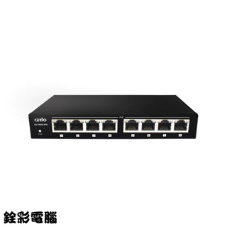 智鼎 CS-1008G-8PX 8 埠 Gigabit PoE+小型網路交換器(90Watt 外接式電源) / 銓彩電腦