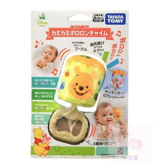 TAKARA TOMY小熊維尼 手搖鈴玩具 搖鈴 手搖鈴 聲音玩具 手拿玩具 小熊維尼 可愛搖鈴 公司貨 小豆苗