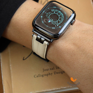 Apple watch s9 真皮改裝理查德錶帶 透氣ultra2/8/7/6男士錶帶 40mm 42mm 45mm