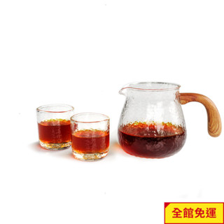 TIMEMORE 泰摩錘目紋玻璃咖啡分享壺套裝組 品茶品酒各種飲品皆宜