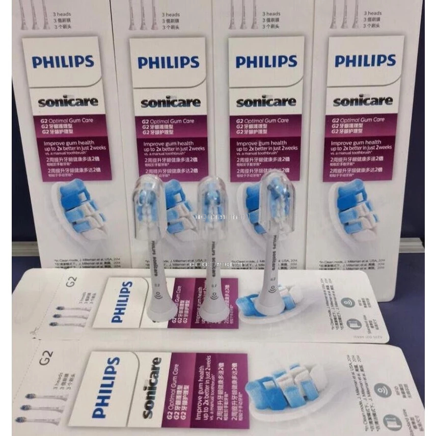 現貨當天發 適用於飛利浦電動牙刷頭PHILIPS  HX6013 HX9023  HX9033 C1 C2 G3 4入