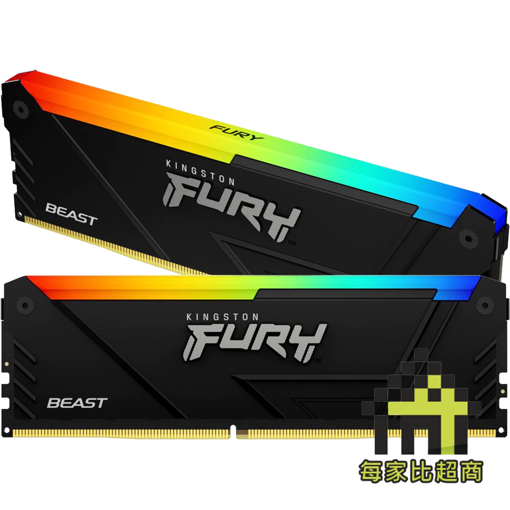 金士頓 KF436C16BB2AK2/16 DDR4 3600 FURY Beast RGB獸獵者 超頻RAM【每家比】