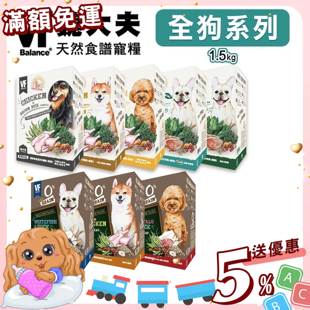 【免運💖賺蝦幣】VF Balance 魏大夫 犬糧丨1.5KG丨無穀／低敏／特調／養生 狗飼料丨旺旺生活