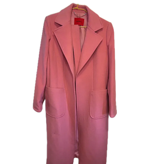MAX&CO粉色羊絨長大衣二手S號版型非常好