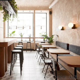 『HONEY精選』免運🚛北歐實木餐桌方桌 奶茶店咖啡廳桌椅糖水店餐吧飯店休閒餐桌組合