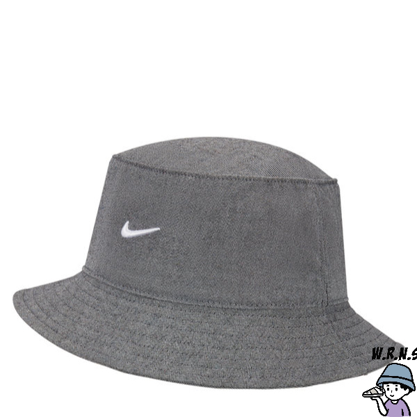 【Rennes 】【現貨】NIKE 帽子 漁夫帽 遮陽帽 刺繡 水洗灰 DV5635-010
