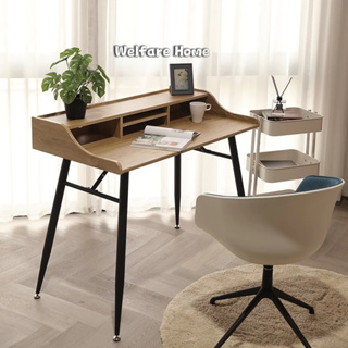 簡約時尚台式電腦桌家用書桌學習桌子北歐原木色辦公台寫字台