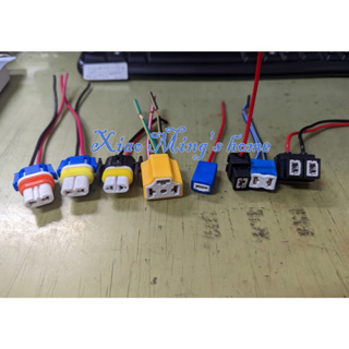 [小明的家] 汽機車大燈陶瓷接頭 H1/ H4/ H7/ H11/ 9005/ 9006陶瓷燈座 陶瓷對插 陶瓷接頭