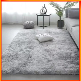 北歐ins風床邊毯 純色地毯 地毯 絨毛地墊 客廳房間佈置滿鋪大地毯 毛毯地毯 長毛毯 素色地毯 扎染地毯 客制地毯