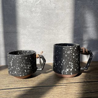 ［拾憩］日本 CHIPS Mug 馬克杯-潑墨黑白 280ml/380ml 美濃燒 水杯 咖啡杯 杯子 茶杯 生日 禮物