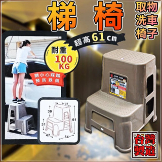 🔺臺灣製造🔺登高椅 洗車椅 梯椅 防滑 耐100kg 階梯椅 登高椅 增高椅 新型梯椅 加寬加長 更高更耐重 玉山梯椅