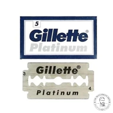 [現貨] 義大利進口 Gillette Platinum 雙刃刀片 鉑塗層鋼刀片 1盒5片