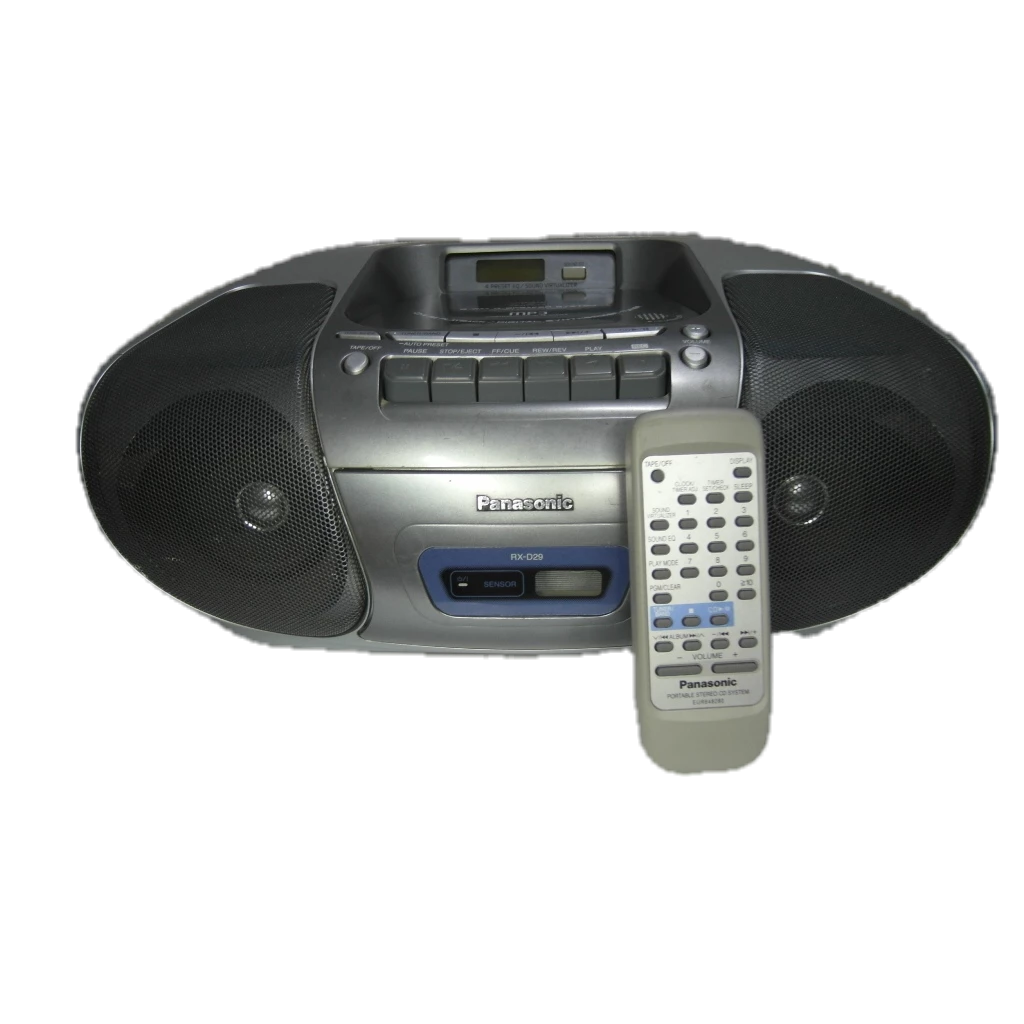 Panasonic 國際牌CD/FM/AM/卡帶/遙控器 手提式收音機【RX-D29】大功率輸出60W 二手商品