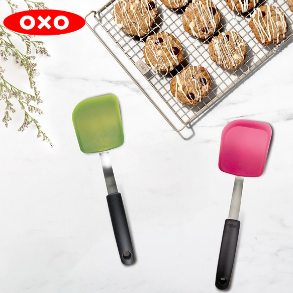 【OXO】好好握矽膠餅乾鏟  野莓 巴西里  原廠公司貨