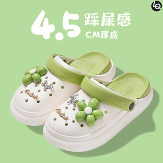 ✨【LQLQ】洞洞鞋女 夏季家用拖鞋 時尚公主風 厚底涼拖鞋 防滑軟底涼鞋 外穿輕便洞洞鞋 沙灘洞洞鞋 居家拖鞋