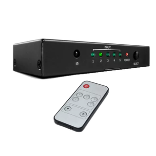 LINDY林帝38233 A HDMI 2.0 4K/60HZ 18G 5進1出切換器 五進一出選擇器 附遙控