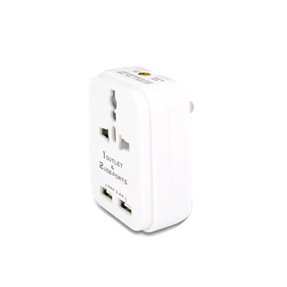 dr.av聖岡 2usb+2p臺灣專用萬國轉換插頭 pb-97u tnt-97u 手機充電器 2.4a