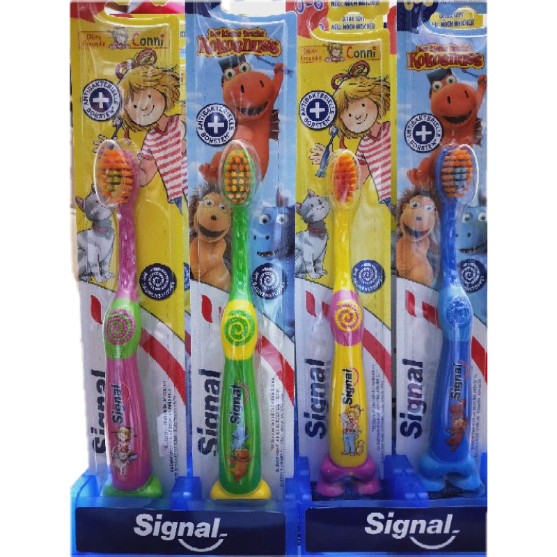 德國原裝 signal kids 1-6歲 6歲以上 兒童幼童 可站立式 吸盤牙刷(非台灣代理商)
