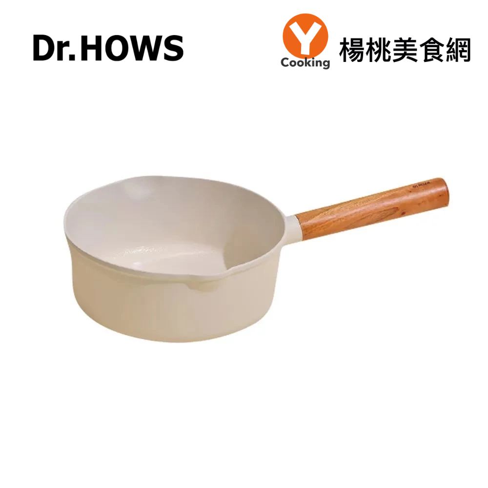 【Dr.HOWS】O!MIZA泡泡糖色單柄煎煮鍋20cm-米白色【楊桃美食網】