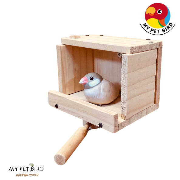 MY PET BIRD  小型寵物鳥寬口木窩  /鳥窩/鳥巢/巢箱 W494